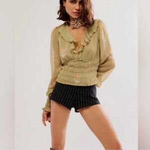 Free People Smocked So Nice Top, Size M, NWOT